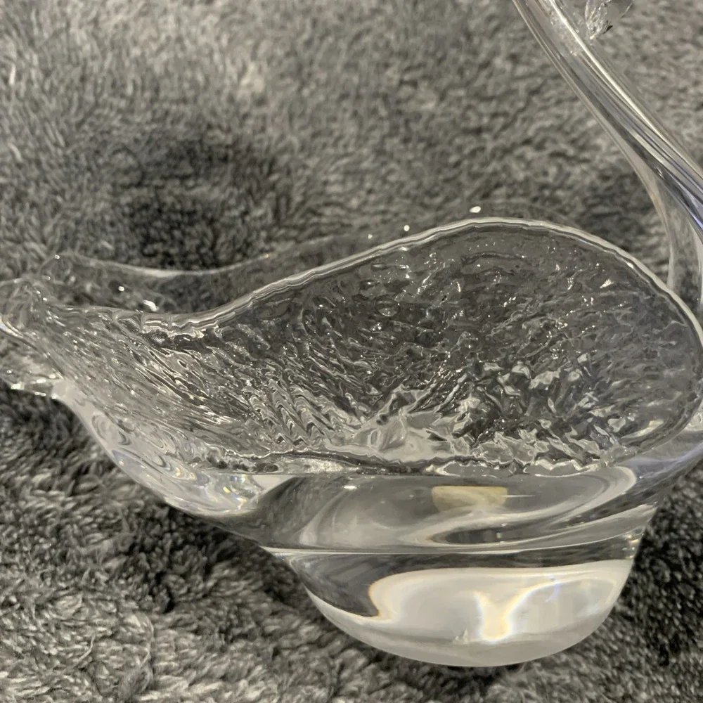 Vintage Cavan Ireland Crystal Swan candy‎ dish